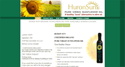 Desktop Screenshot of huronsuncoldpressedsunfloweroil.com